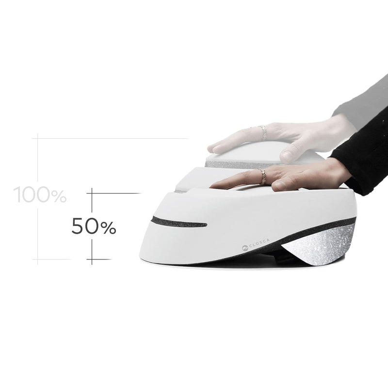 CLOSCA. Foldable helmet. The bike helmet for women and men. Certificate for bicycle, scooter, electric bicycle, inline skates and skateboards.