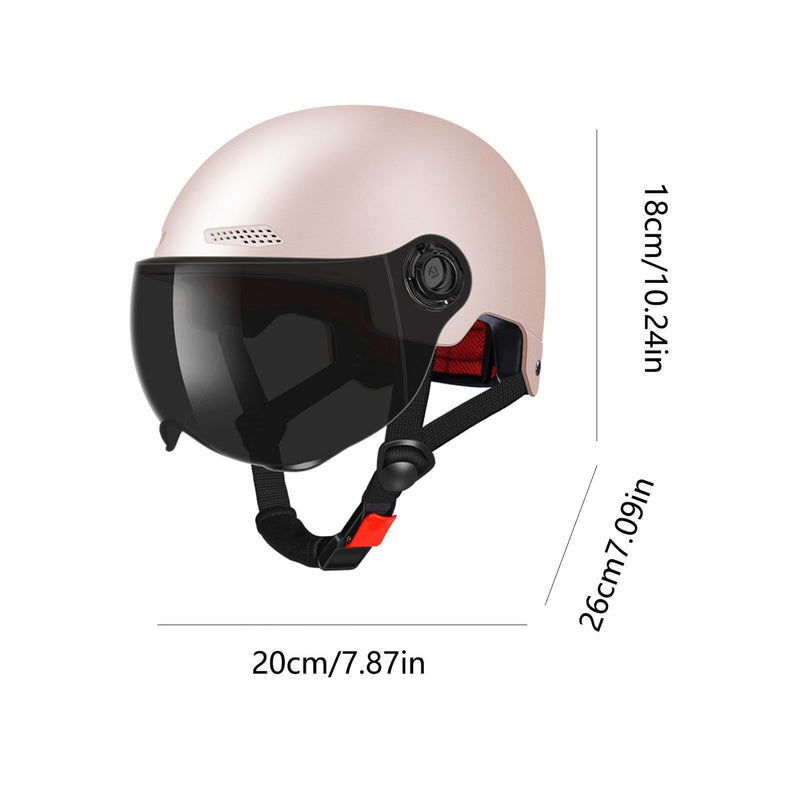 Scooter Helmet For Men And Women | Adults Helmet With Visor | Bikes Cycling Half Helmet | Lightweight Electric Bikes Helmets With Goggle | Retro Open Face Helmet For Scooter