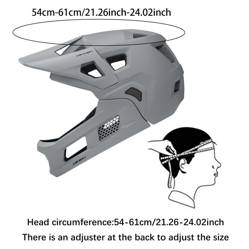 Baoblaze Mountain Bike Helmet Bicycle Helmet for Adults Lightweight with Detachable Chin Pad Gear Breathable Full Face Cycling Helmet