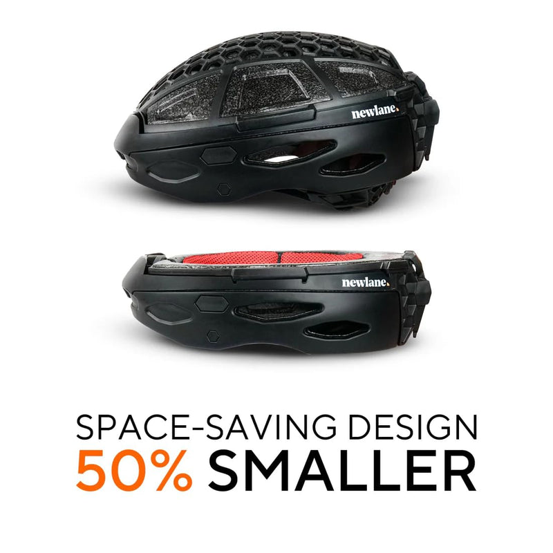 Newlane Foldable Bike Helmet. Compact, Safety-Certified, UK Made Bicycle Helmet for Adults. Ideal for Commuters, Cyclists, and Electric Scooter Riders. Unisex Design for Men and Women.