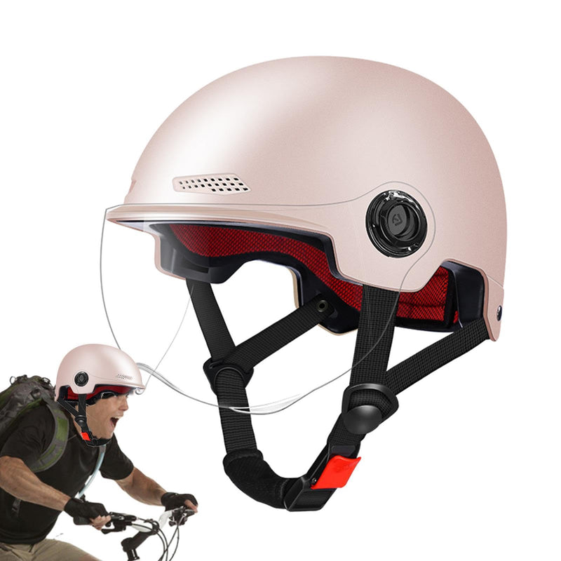 Scooter Helmet For Men And Women | Adults Helmet With Visor | Bikes Cycling Half Helmet | Lightweight Electric Bikes Helmets With Goggle | Retro Open Face Helmet For Scooter
