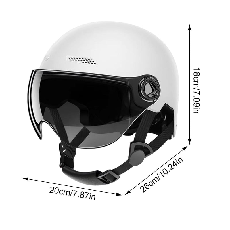 Half Helmet, Lightweight Cycle Helmet With Goggle Sun Visor, Adults Bik E Helmet, Bicyc Le Helmets For Men Women,Highly Protective Half Helmet, Allround Cycling Helmets For Road Ebikes Scooter