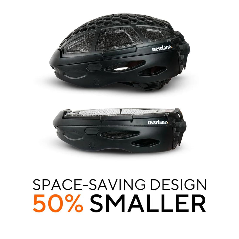 Newlane Foldable Bike Helmet. Compact, Safety-Certified, UK Made Bicycle Helmet for Adults. Ideal for Commuters, Cyclists, and Electric Scooter Riders. Unisex Design for Men and Women.