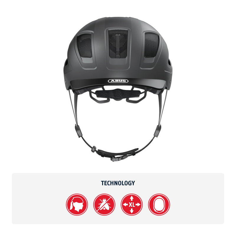 ABUS Hyban 2.0 City Helmet - Durable Bicycle Helmet for Daily Use with ABS Hard Shell - for Women and Men