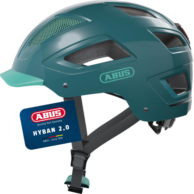 ABUS Hyban 2.0 City Helmet - Durable Bicycle Helmet for Daily Use with ABS Hard Shell - for Women and Men