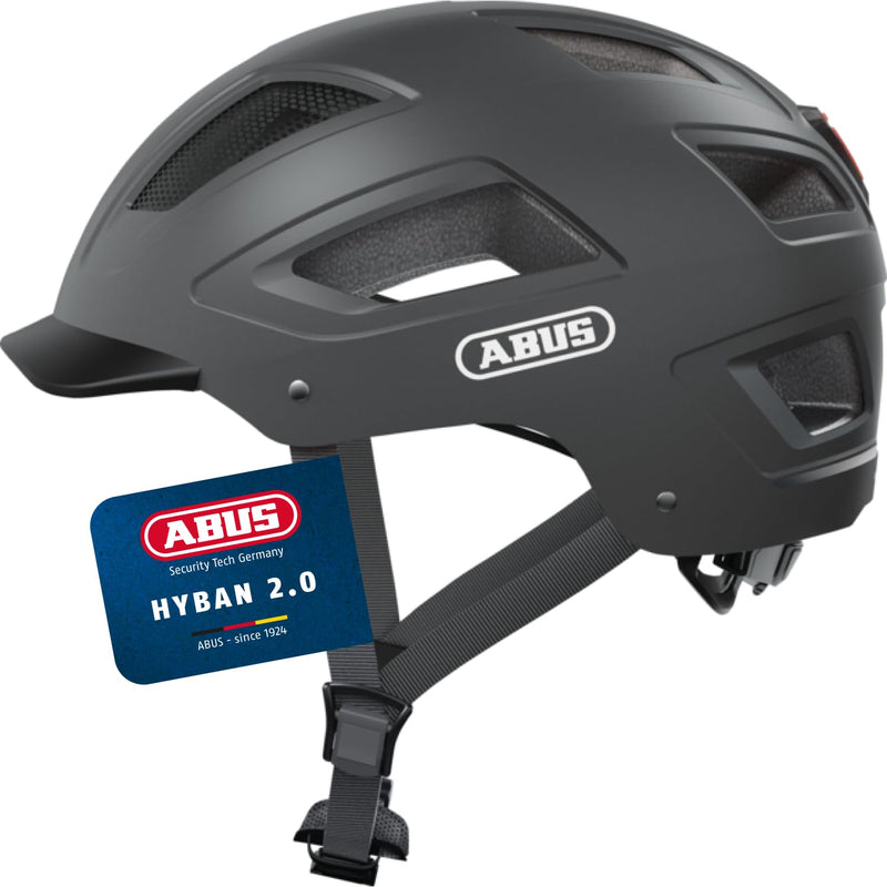 ABUS Hyban 2.0 City Helmet - Durable Bicycle Helmet for Daily Use with ABS Hard Shell - for Women and Men