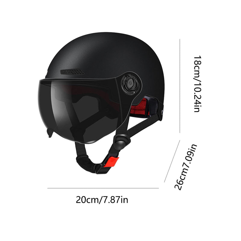 Scooter Helmet For Men And Women | Adults Helmet With Visor | Bikes Cycling Half Helmet | Lightweight Electric Bikes Helmets With Goggle | Retro Open Face Helmet For Scooter