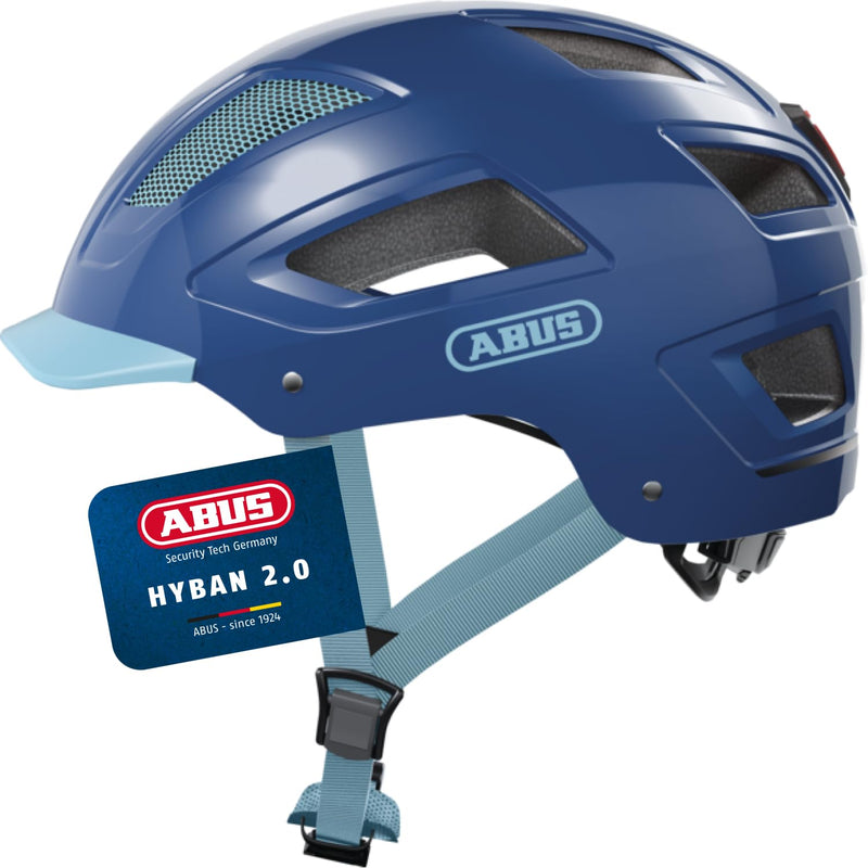 ABUS Hyban 2.0 City Helmet - Durable Bicycle Helmet for Daily Use with ABS Hard Shell - for Women and Men
