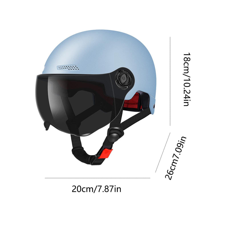 Scooter Helmet For Men And Women | Adults Helmet With Visor | Bikes Cycling Half Helmet | Lightweight Electric Bikes Helmets With Goggle | Retro Open Face Helmet For Scooter
