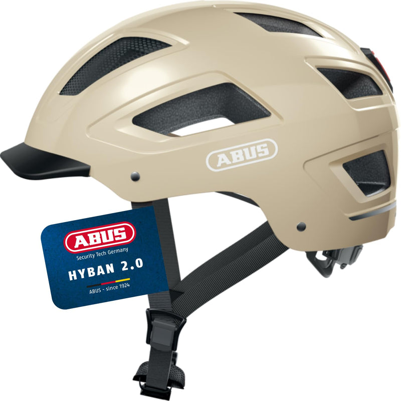 ABUS Hyban 2.0 City Helmet - Durable Bicycle Helmet for Daily Use with ABS Hard Shell - for Women and Men