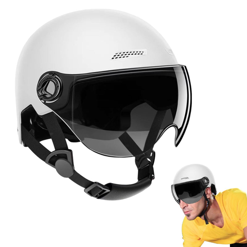 Half Helmet, Lightweight Cycle Helmet With Goggle Sun Visor, Adults Bik E Helmet, Bicyc Le Helmets For Men Women,Highly Protective Half Helmet, Allround Cycling Helmets For Road Ebikes Scooter