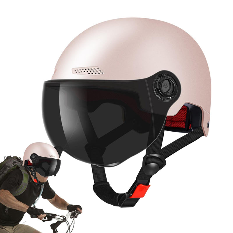 Scooter Helmet For Men And Women | Adults Helmet With Visor | Bikes Cycling Half Helmet | Lightweight Electric Bikes Helmets With Goggle | Retro Open Face Helmet For Scooter
