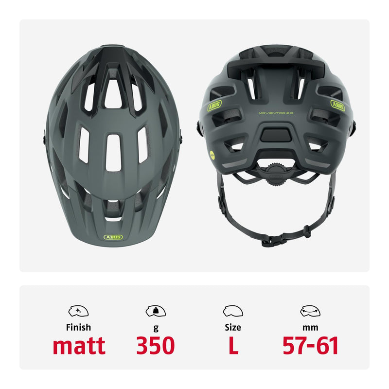 ABUS MTB Helmet Moventor 2.0 MIPS, Impact Protection for Off-Road Use, All-Mountain Helmet, Unisex Adult