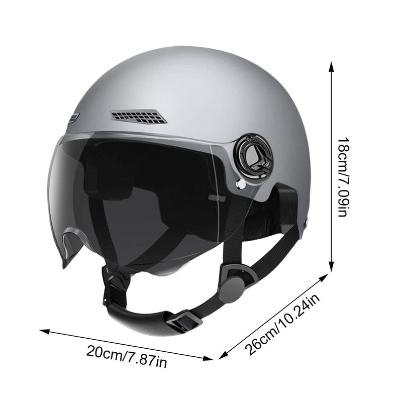 Half Helmet, Lightweight Cycle Helmet With Goggle Sun Visor, Adults Bik E Helmet, Bicyc Le Helmets For Men Women,Highly Protective Half Helmet, Allround Cycling Helmets For Road Ebikes Scooter
