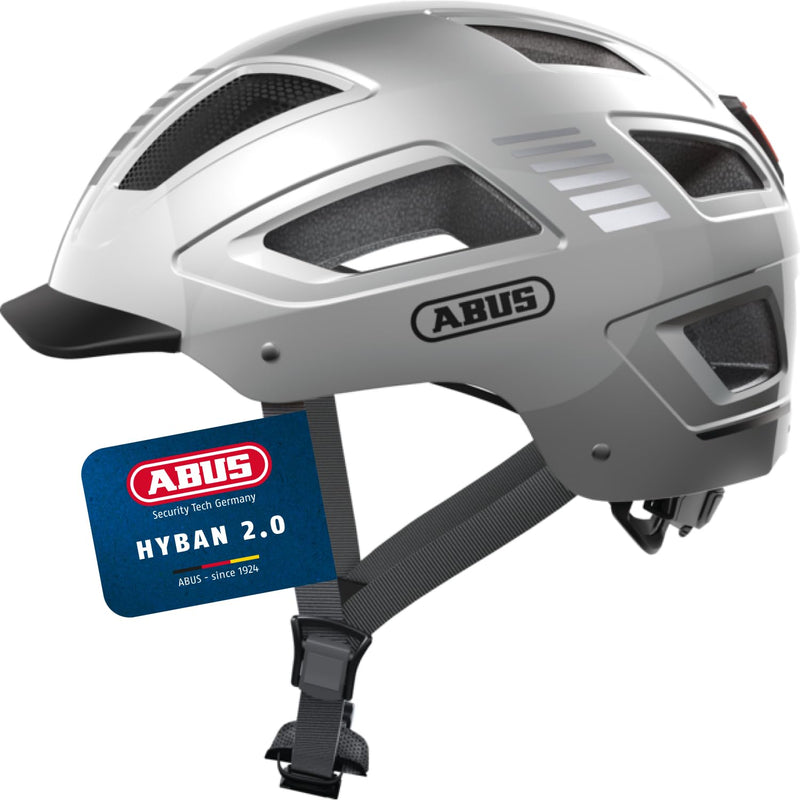 ABUS Hyban 2.0 City Helmet - Durable Bicycle Helmet for Daily Use with ABS Hard Shell - for Women and Men