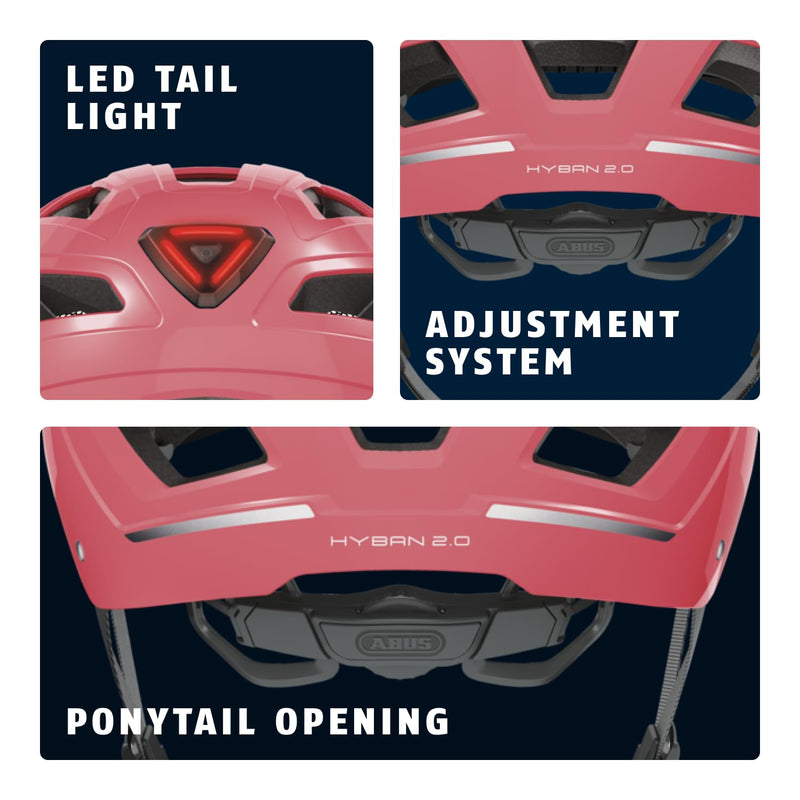 ABUS Hyban 2.0 City Helmet - Durable Bicycle Helmet for Daily Use with ABS Hard Shell - for Women and Men