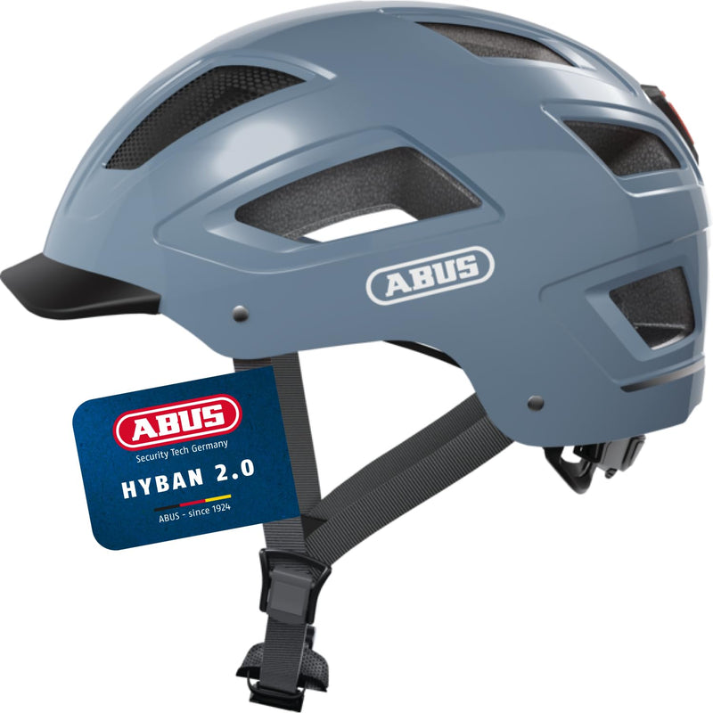 ABUS Hyban 2.0 City Helmet - Durable Bicycle Helmet for Daily Use with ABS Hard Shell - for Women and Men