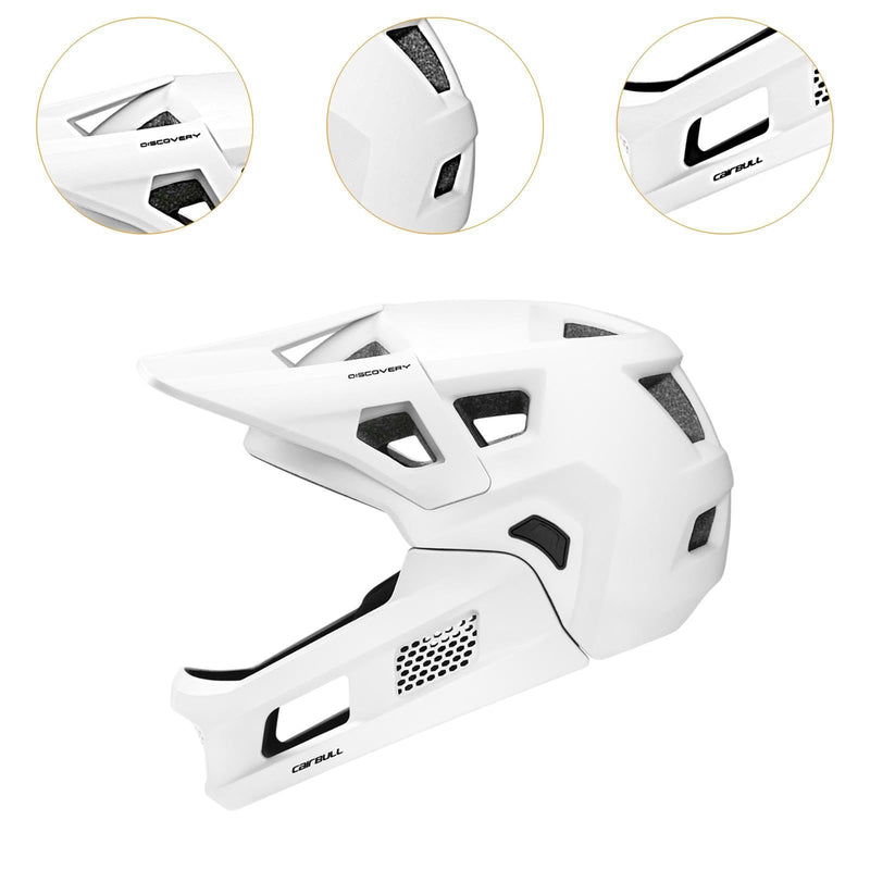 Baoblaze Mountain Bike Helmet Bicycle Helmet for Adults Lightweight with Detachable Chin Pad Gear Breathable Full Face Cycling Helmet