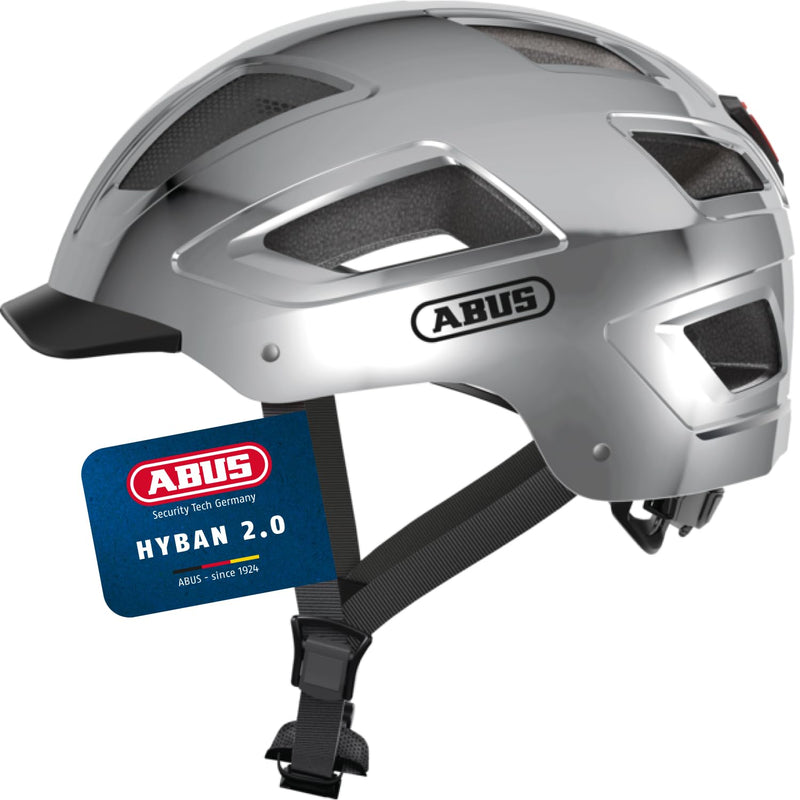 ABUS Hyban 2.0 City Helmet - Durable Bicycle Helmet for Daily Use with ABS Hard Shell - for Women and Men
