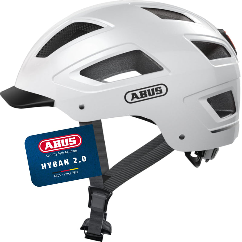 ABUS Hyban 2.0 City Helmet - Durable Bicycle Helmet for Daily Use with ABS Hard Shell - for Women and Men
