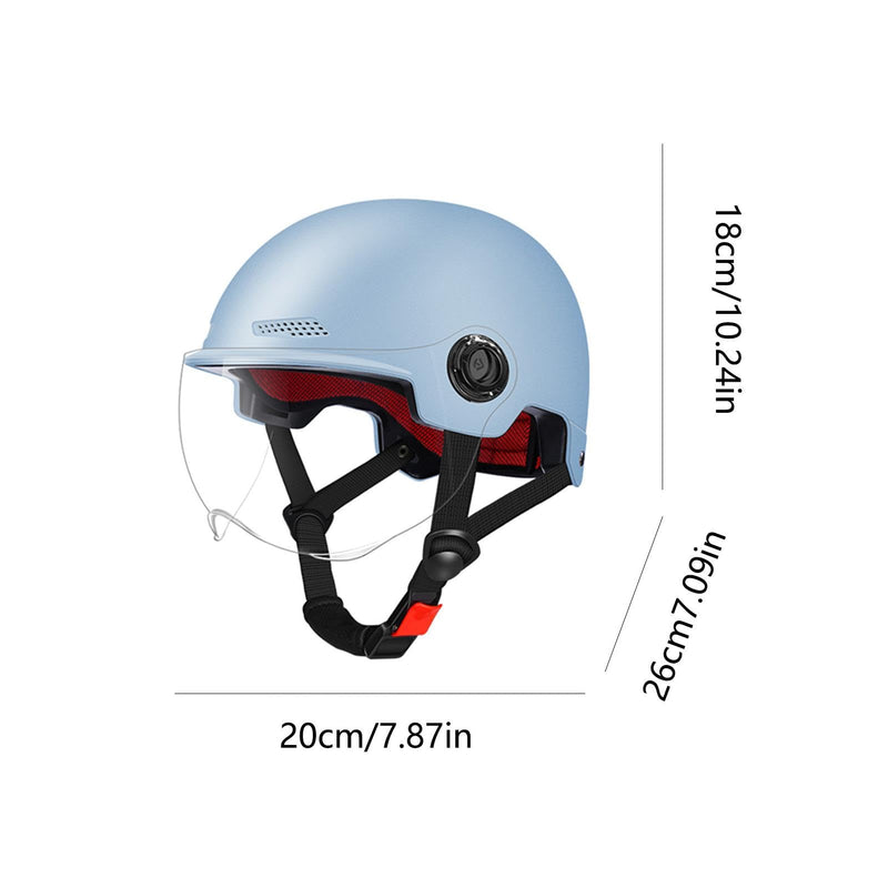 Scooter Helmet For Men And Women | Adults Helmet With Visor | Bikes Cycling Half Helmet | Lightweight Electric Bikes Helmets With Goggle | Retro Open Face Helmet For Scooter