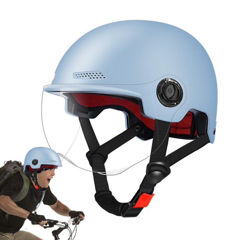 Scooter Helmet For Men And Women | Adults Helmet With Visor | Bikes Cycling Half Helmet | Lightweight Electric Bikes Helmets With Goggle | Retro Open Face Helmet For Scooter