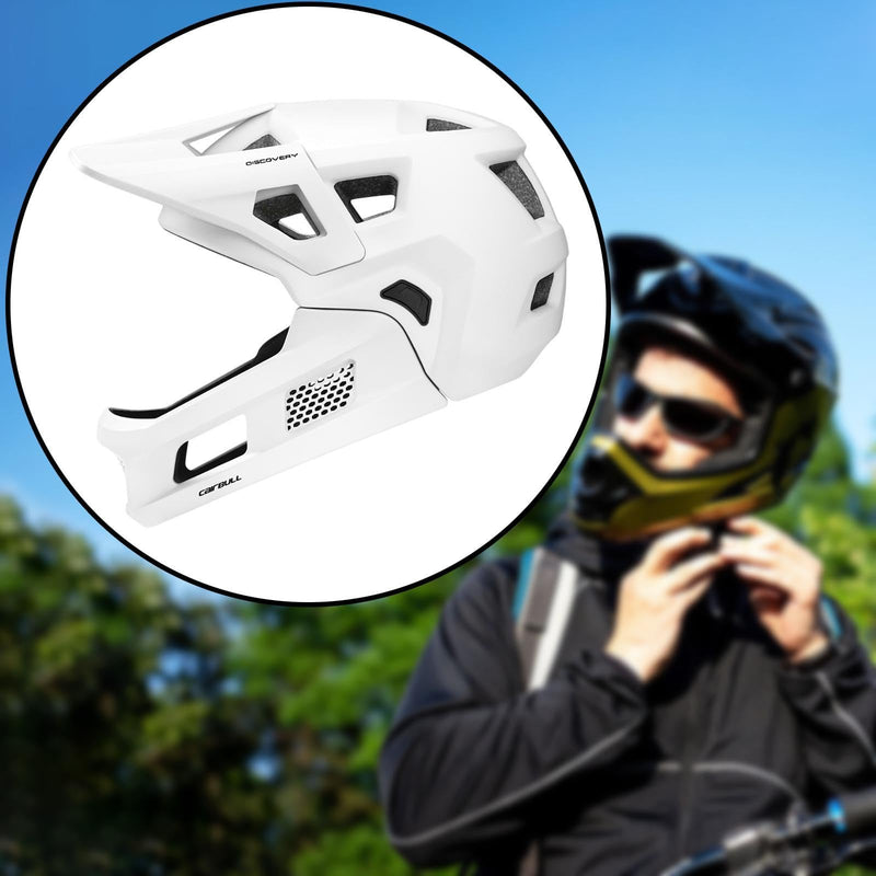 Baoblaze Mountain Bike Helmet Bicycle Helmet for Adults Lightweight with Detachable Chin Pad Gear Breathable Full Face Cycling Helmet