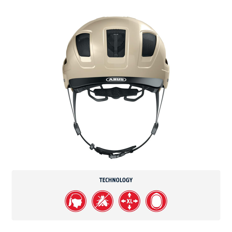 ABUS Hyban 2.0 City Helmet - Durable Bicycle Helmet for Daily Use with ABS Hard Shell - for Women and Men