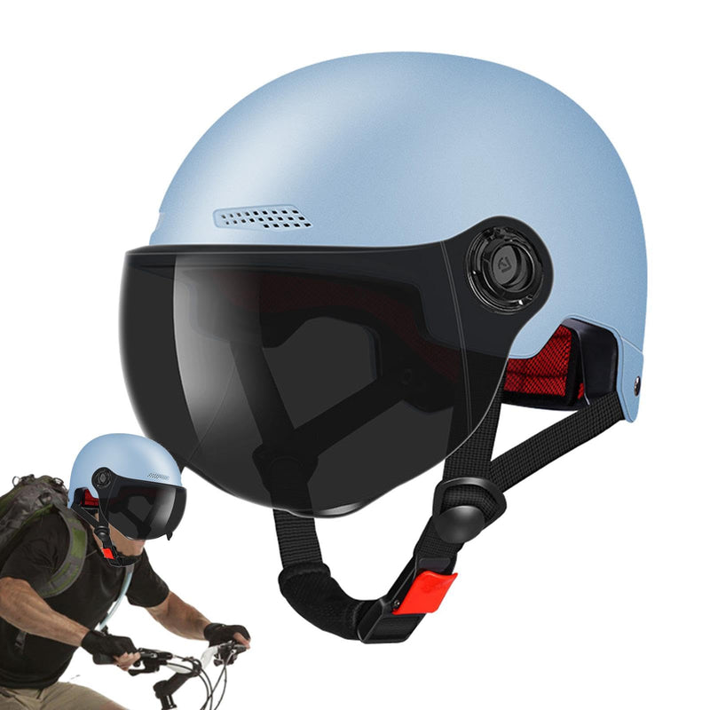 Scooter Helmet For Men And Women | Adults Helmet With Visor | Bikes Cycling Half Helmet | Lightweight Electric Bikes Helmets With Goggle | Retro Open Face Helmet For Scooter