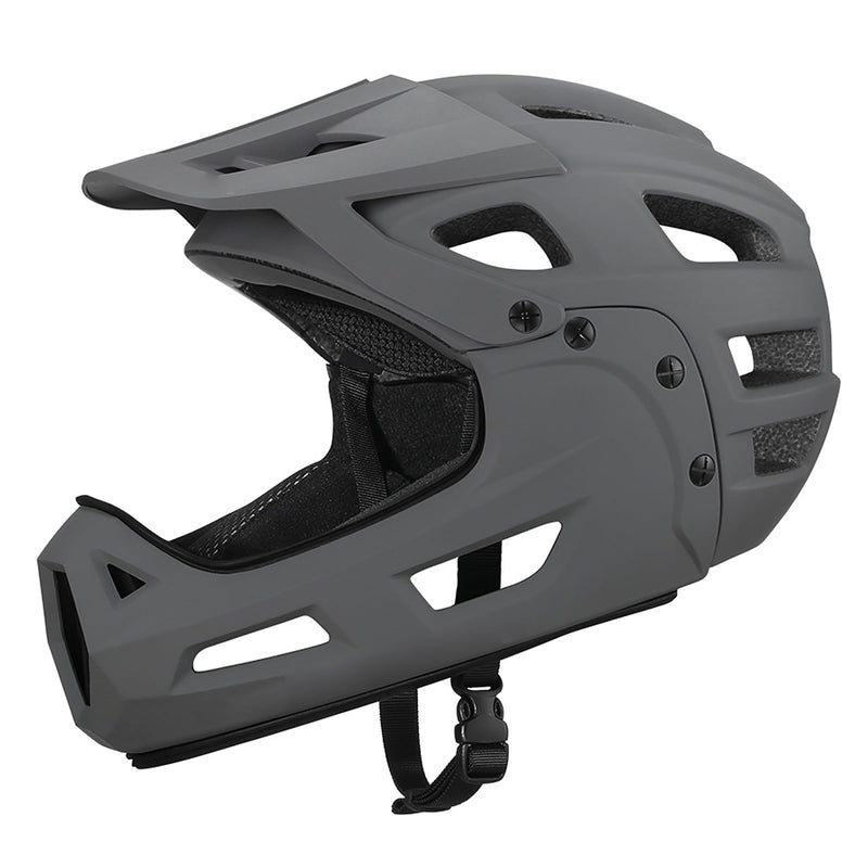 Aomiun Mountain Bike Helmet Full Face Bicycle Helmet Adult Men Women Cycle Helmet with Detachable Chin Guard and Visor for Mountain Biking 54-61cm