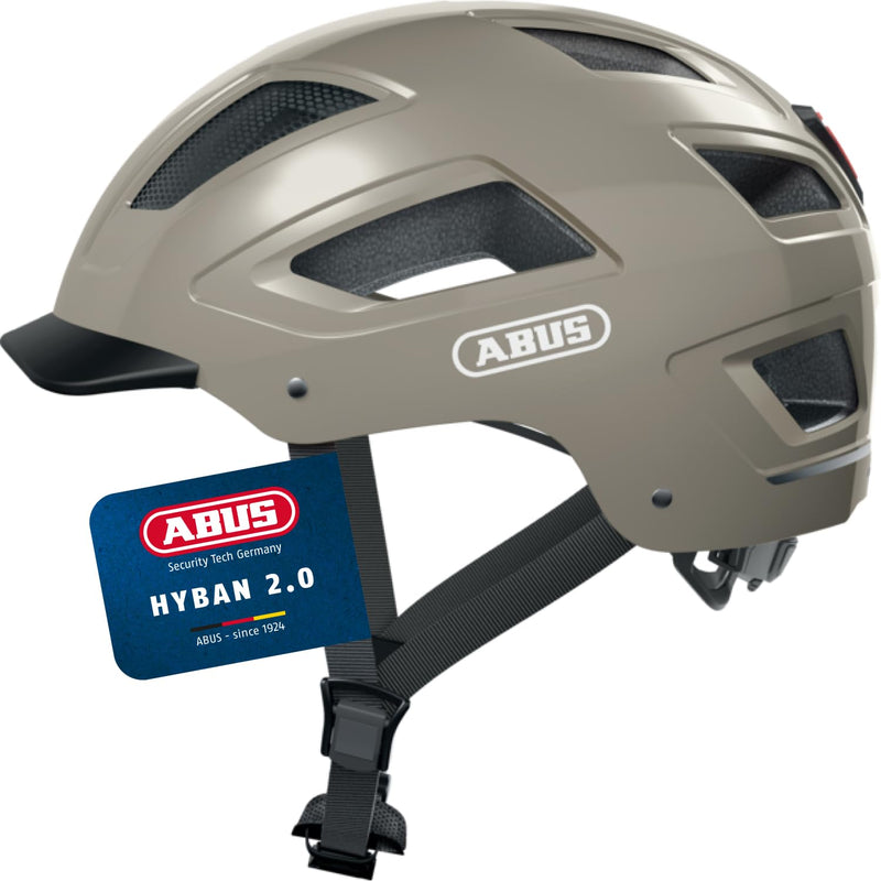 ABUS Hyban 2.0 City Helmet - Durable Bicycle Helmet for Daily Use with ABS Hard Shell - for Women and Men