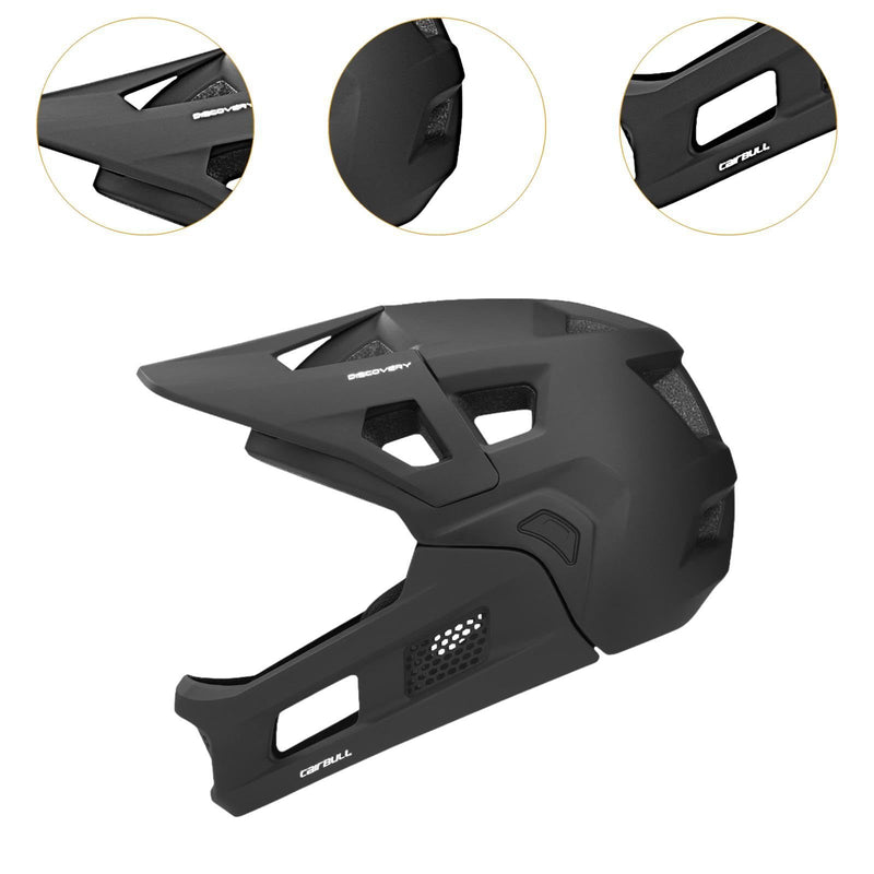 Baoblaze Mountain Bike Helmet Bicycle Helmet for Adults Lightweight with Detachable Chin Pad Gear Breathable Full Face Cycling Helmet
