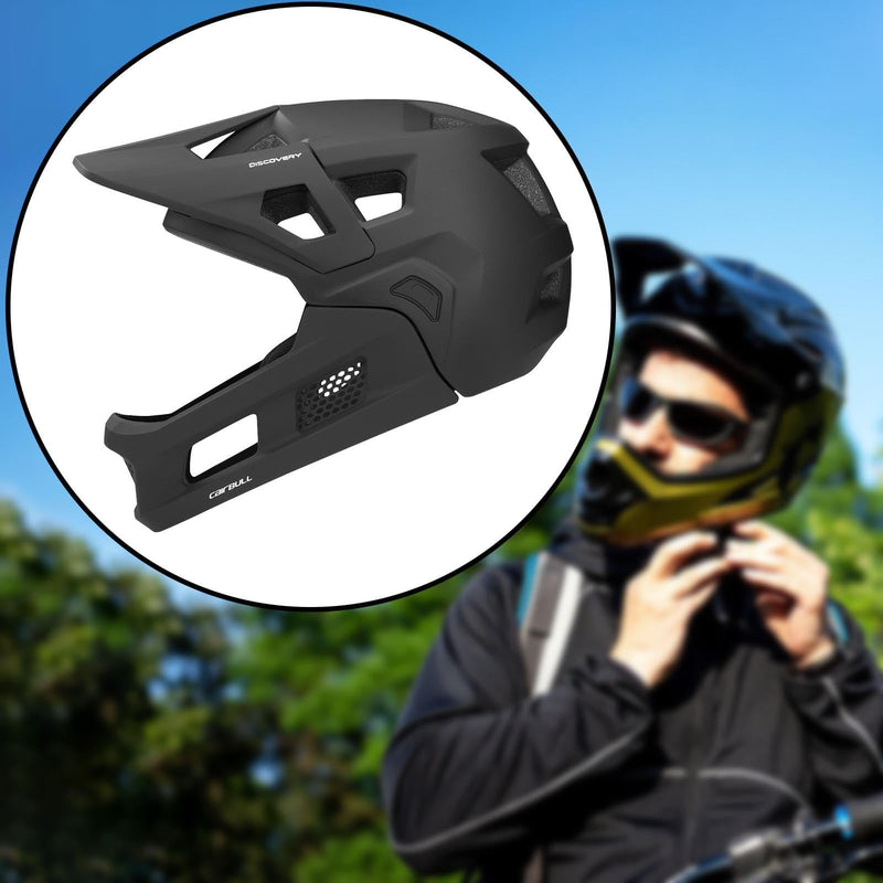 Baoblaze Mountain Bike Helmet Bicycle Helmet for Adults Lightweight with Detachable Chin Pad Gear Breathable Full Face Cycling Helmet