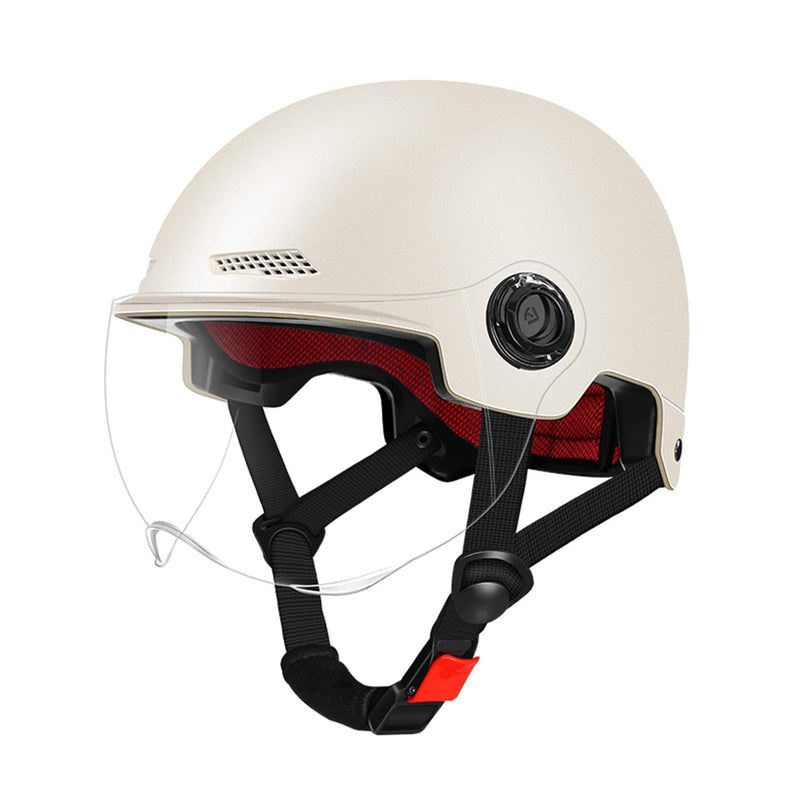 Scooter Helmet For Men And Women | Adults Helmet With Visor | Bikes Cycling Half Helmet | Lightweight Electric Bikes Helmets With Goggle | Retro Open Face Helmet For Scooter