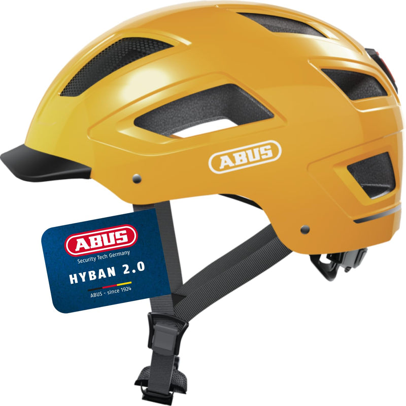 ABUS Hyban 2.0 City Helmet - Durable Bicycle Helmet for Daily Use with ABS Hard Shell - for Women and Men