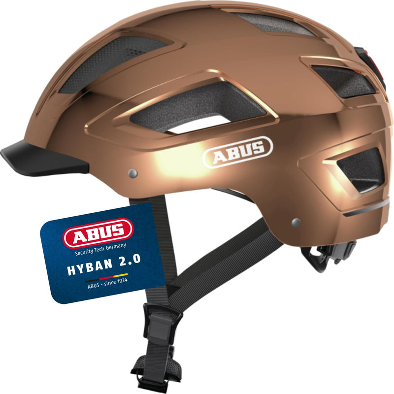 ABUS Hyban 2.0 City Helmet - Durable Bicycle Helmet for Daily Use with ABS Hard Shell - for Women and Men