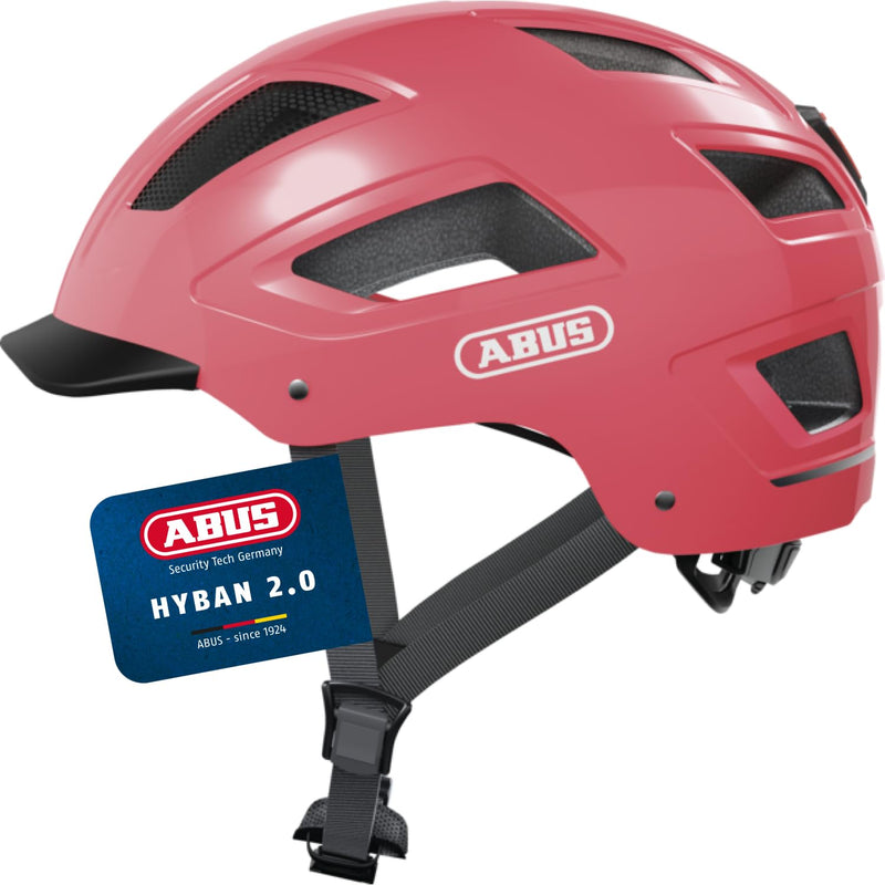 ABUS Hyban 2.0 City Helmet - Durable Bicycle Helmet for Daily Use with ABS Hard Shell - for Women and Men
