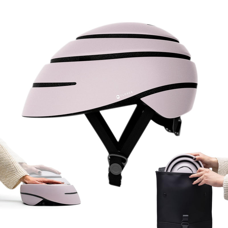 CLOSCA. Foldable helmet. The bike helmet for women and men. Certificate for bicycle, scooter, electric bicycle, inline skates and skateboards.
