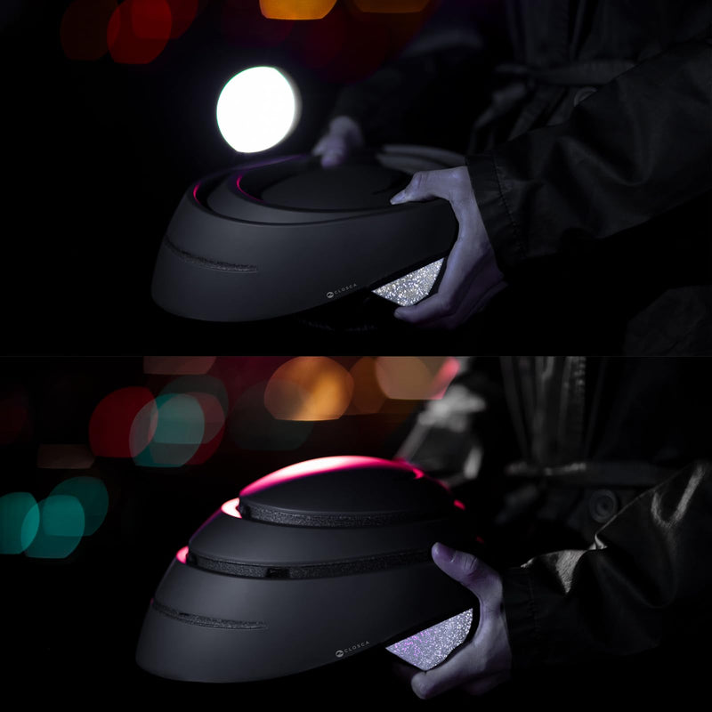 CLOSCA. Foldable helmet. The bike helmet for women and men. Certificate for bicycle, scooter, electric bicycle, inline skates and skateboards.