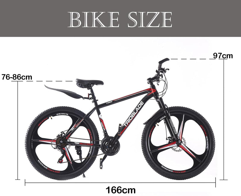 LSBIKE Mountain Bike 24in 26in 27.5In 3/10 Spoke Wheels Bicycle 21 Speed Drivetrain Bike Mountain bicycle for Adult Men Dual Suspension Hardtail Bike Women Sport Cycling