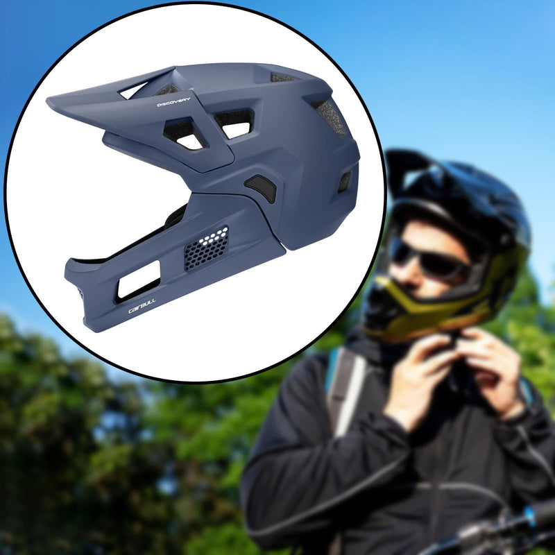 Baoblaze Mountain Bike Helmet Bicycle Helmet for Adults Lightweight with Detachable Chin Pad Gear Breathable Full Face Cycling Helmet