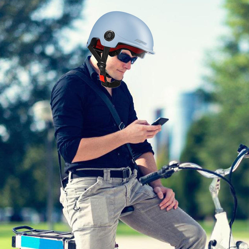 Scooter Helmet For Men And Women | Adults Helmet With Visor | Bikes Cycling Half Helmet | Lightweight Electric Bikes Helmets With Goggle | Retro Open Face Helmet For Scooter