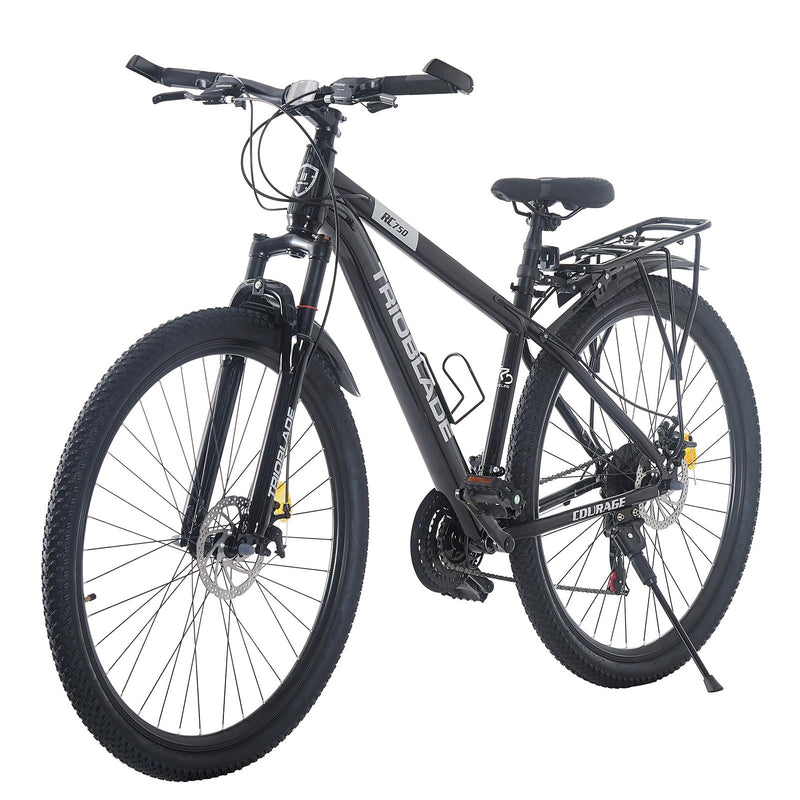 TRIOBLADE 24/26/27.5/29 Inch Mountain Bike 21 Speeds Bike 17.5 Inch Lightweight Aluminium Frame Bicycle for Adult Men Women, Lockout Suspension Fork, Dual Disc Brake