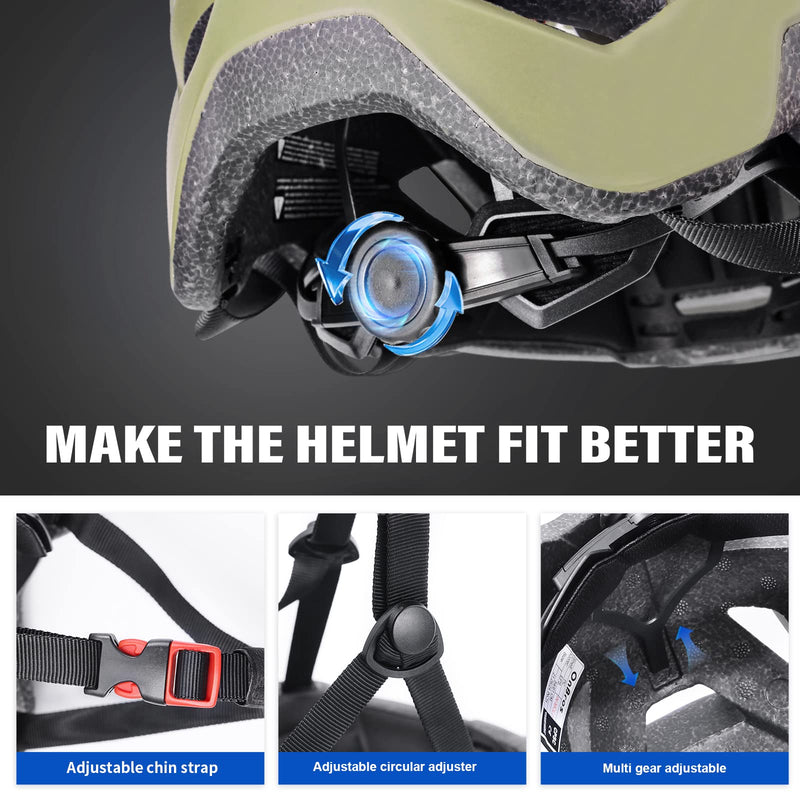 Bike Helmets, OnBros Cycle Helmet Men and Women, Scooter Skateboard MTB BMX Bike Helmet Lightweight, Mountain Bike Helmet with Visor, Bicycle Helmet