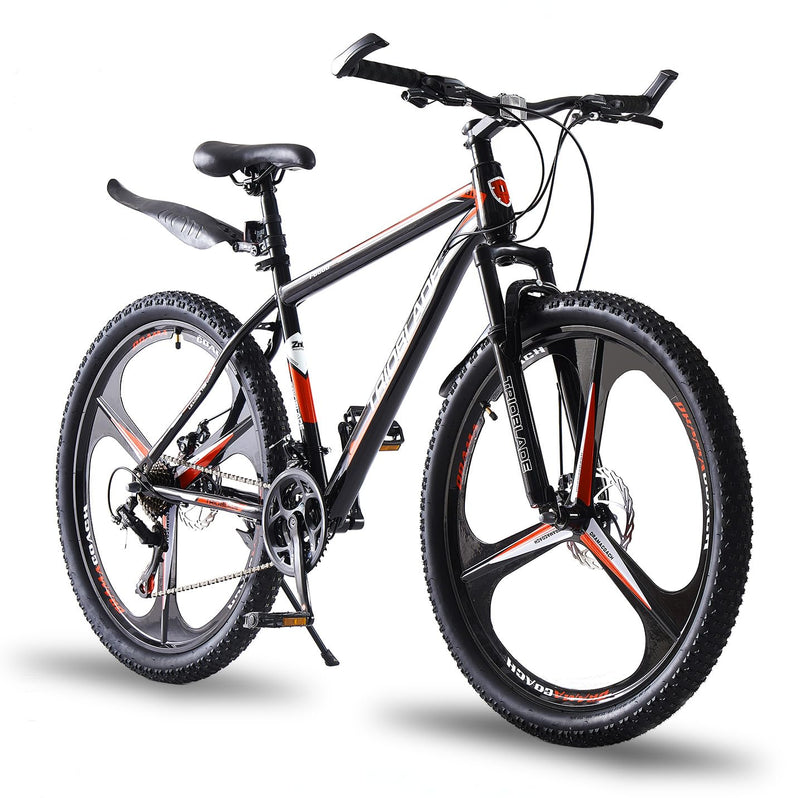 LSBIKE Mountain Bike 24in 26in 27.5In 3/10 Spoke Wheels Bicycle 21 Speed Drivetrain Bike Mountain bicycle for Adult Men Dual Suspension Hardtail Bike Women Sport Cycling