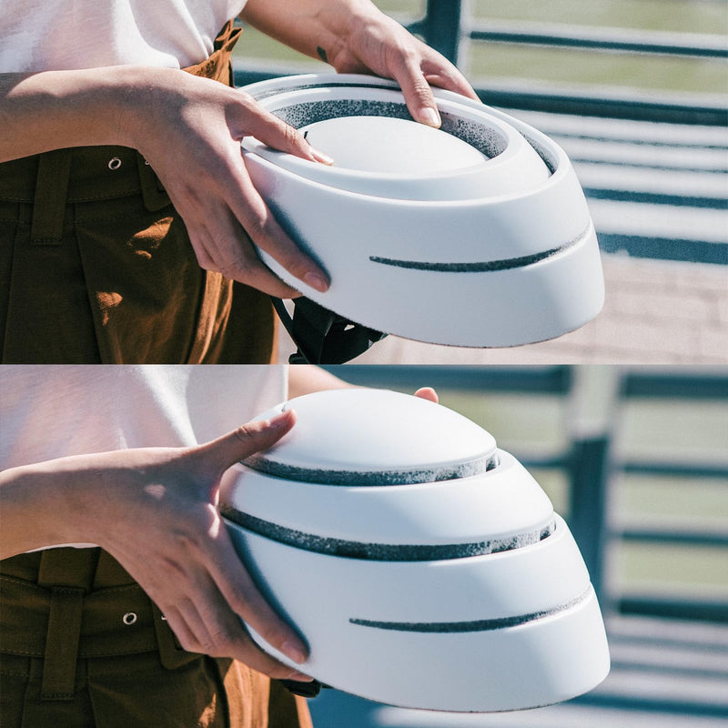 CLOSCA. Foldable helmet. The bike helmet for women and men. Certificate for bicycle, scooter, electric bicycle, inline skates and skateboards.