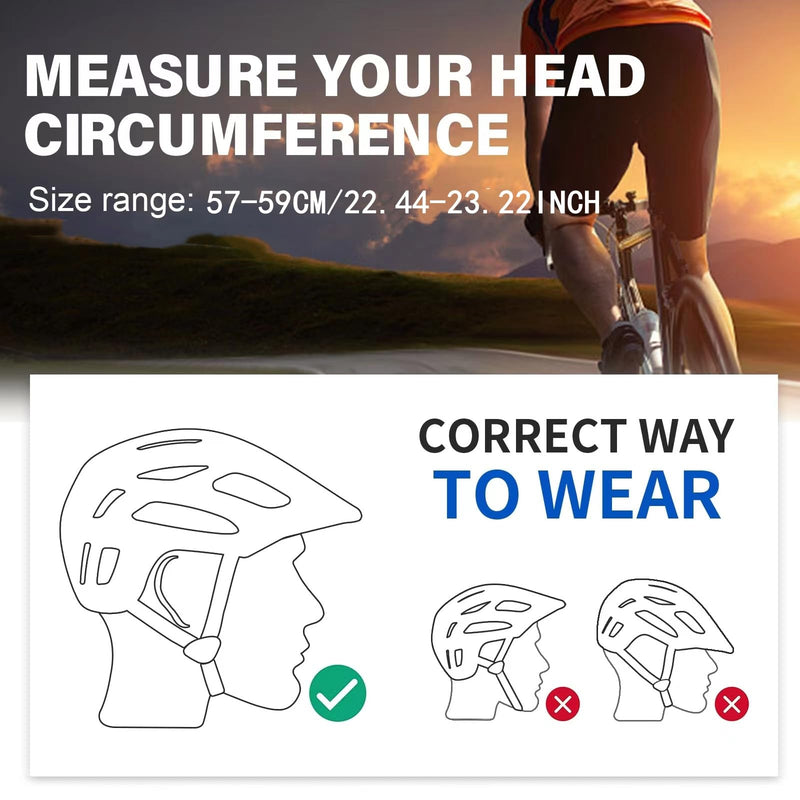 Bike Helmets, OnBros Cycle Helmet Men and Women, Scooter Skateboard MTB BMX Bike Helmet Lightweight, Mountain Bike Helmet with Visor, Bicycle Helmet