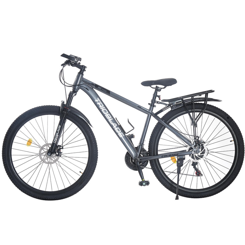 TRIOBLADE 24/26/27.5/29 Inch Mountain Bike 21 Speeds Bike 17.5 Inch Lightweight Aluminium Frame Bicycle for Adult Men Women, Lockout Suspension Fork, Dual Disc Brake