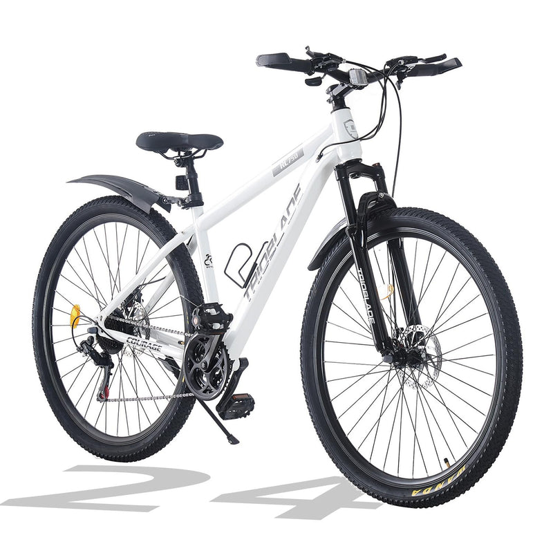 TRIOBLADE 24/26/27.5/29 Inch Mountain Bike 21 Speeds Bike 17.5 Inch Lightweight Aluminium Frame Bicycle for Adult Men Women, Lockout Suspension Fork, Dual Disc Brake