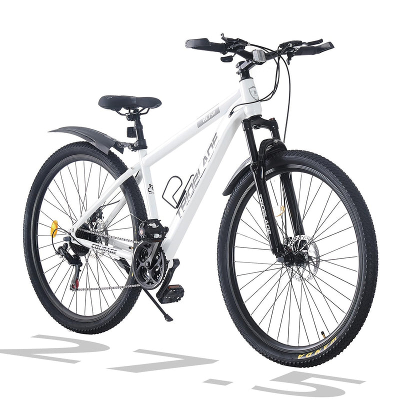 TRIOBLADE 24/26/27.5/29 Inch Mountain Bike 21 Speeds Bike 17.5 Inch Lightweight Aluminium Frame Bicycle for Adult Men Women, Lockout Suspension Fork, Dual Disc Brake